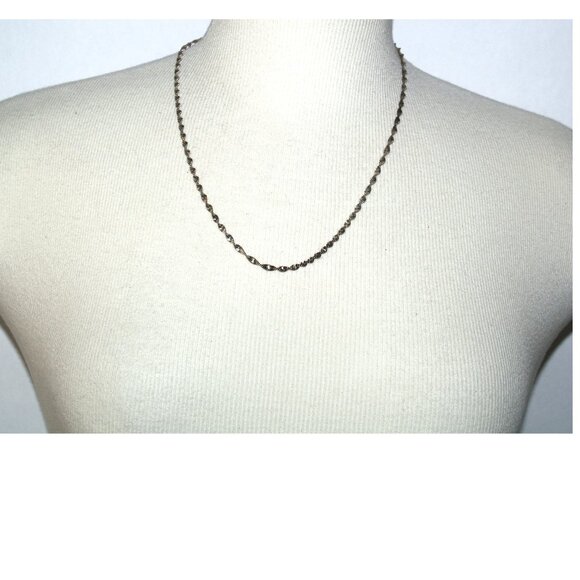 Vintage 925 Sterling Silver Singapore Twist Chain Necklace MD20V MEX - 19 in - Picture 1 of 3